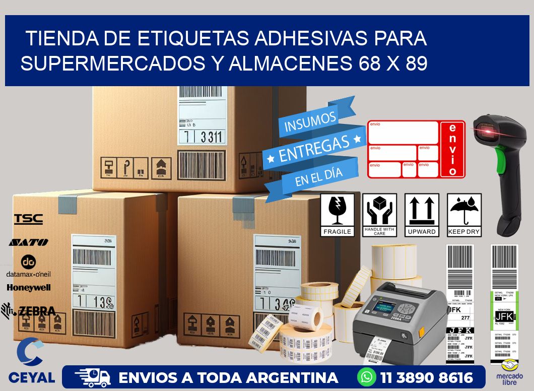 Tienda de Etiquetas Adhesivas para Supermercados y Almacenes 68 x 89