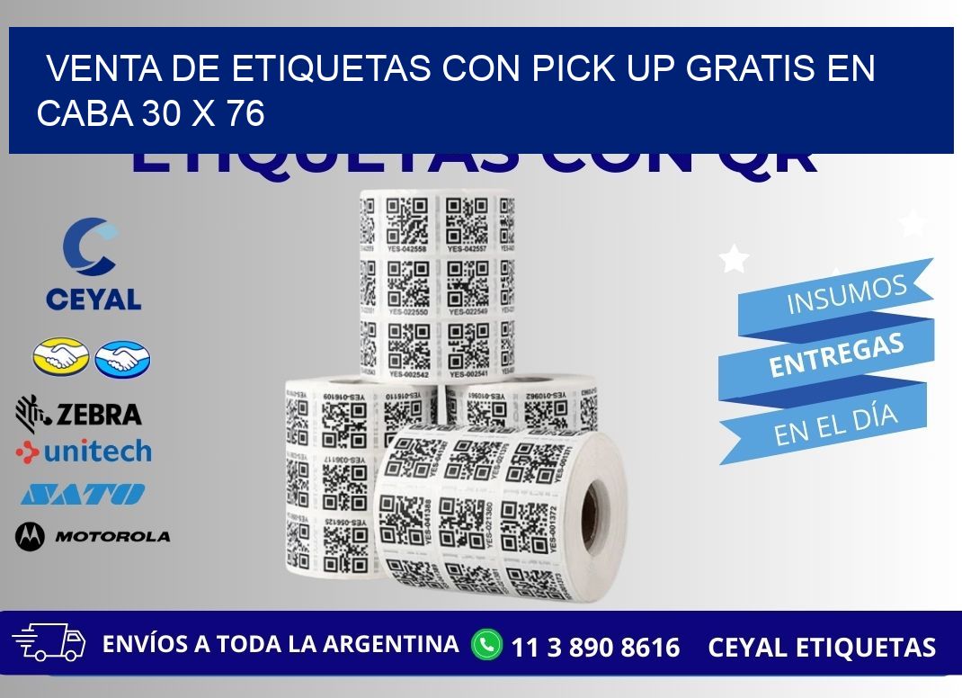 VENTA DE ETIQUETAS CON PICK UP GRATIS EN CABA 30 x 76