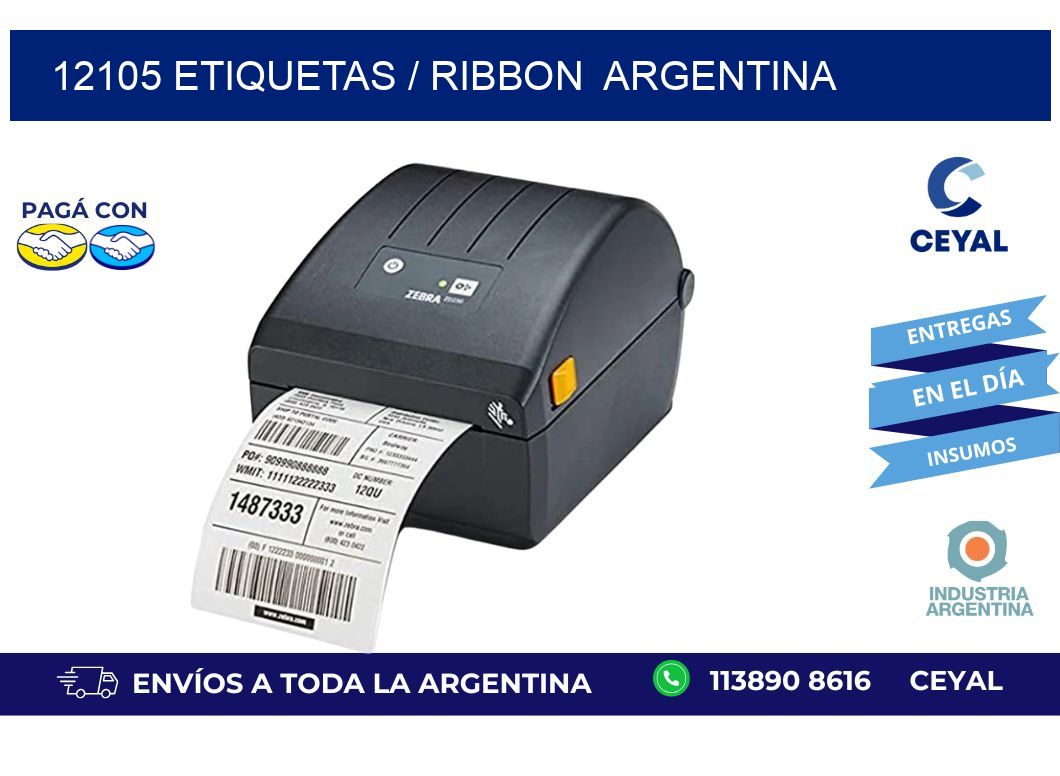 12105 ETIQUETAS / RIBBON  ARGENTINA
