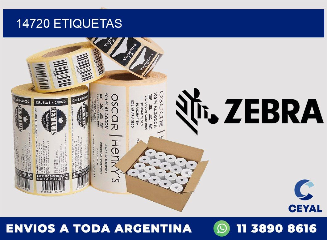 14720 ETIQUETAS