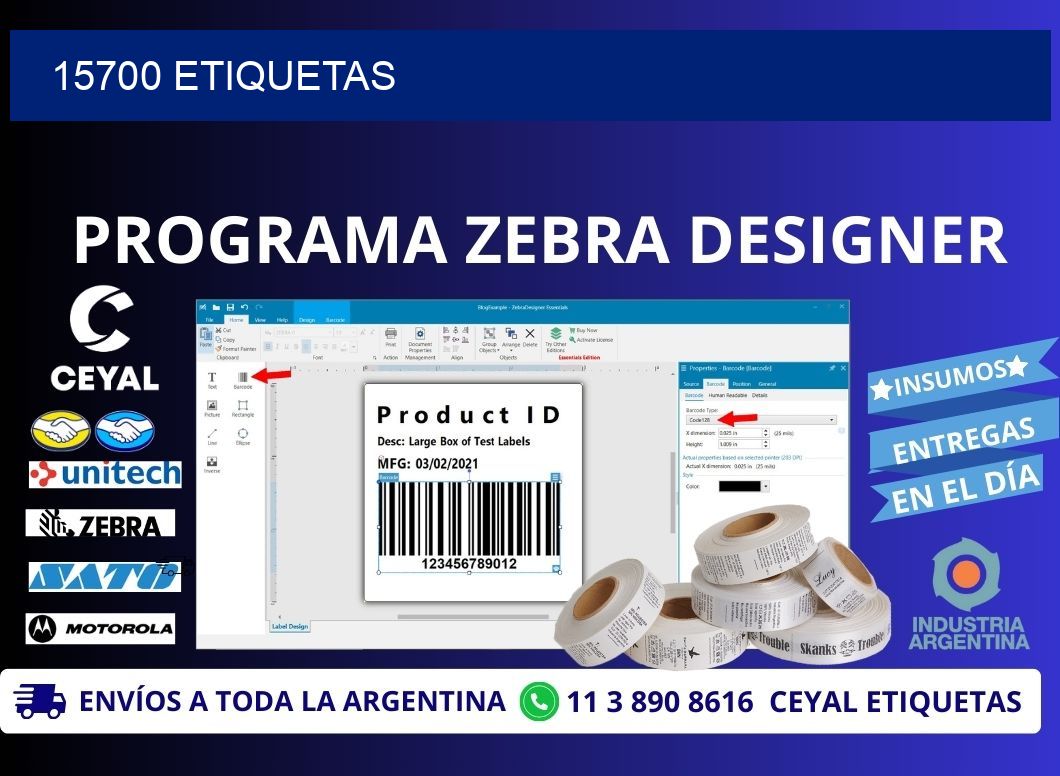 15700 ETIQUETAS