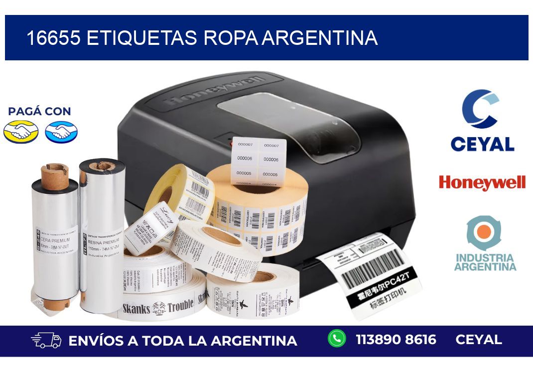 16655 ETIQUETAS ROPA ARGENTINA