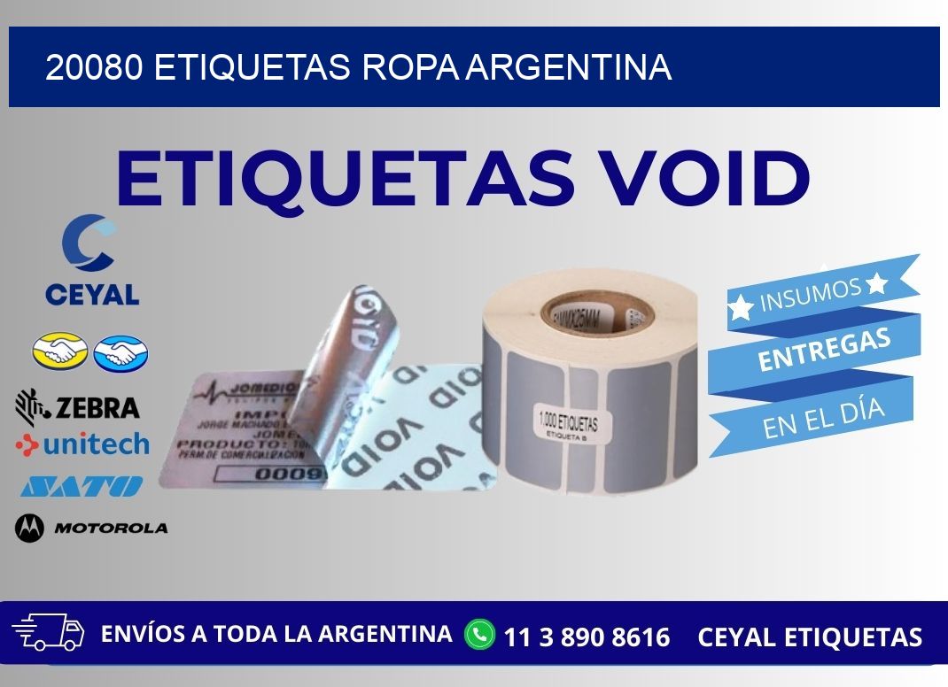 20080 ETIQUETAS ROPA ARGENTINA