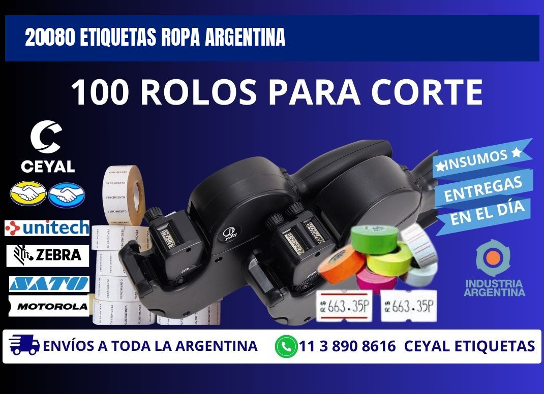 20080 ETIQUETAS ROPA ARGENTINA
