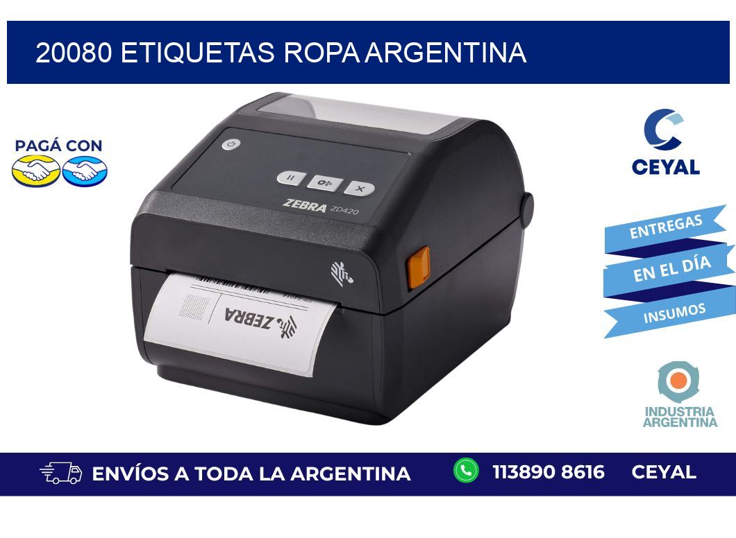 20080 ETIQUETAS ROPA ARGENTINA