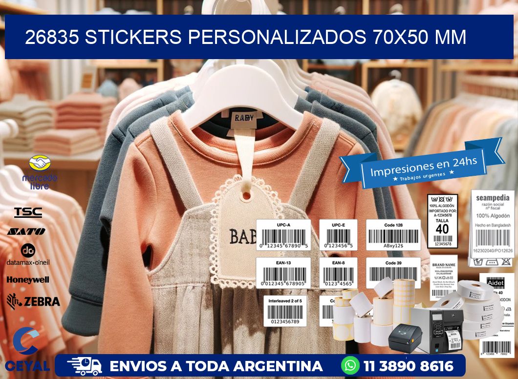 26835 STICKERS PERSONALIZADOS 70x50 mm