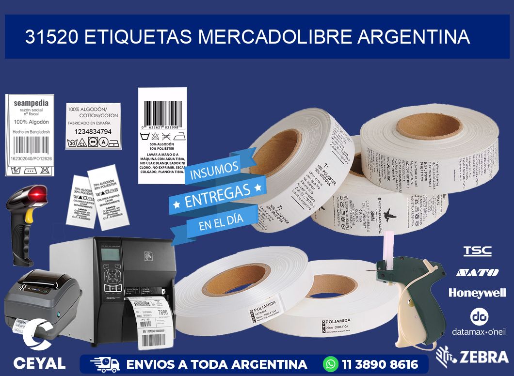 31520 ETIQUETAS MERCADOLIBRE ARGENTINA