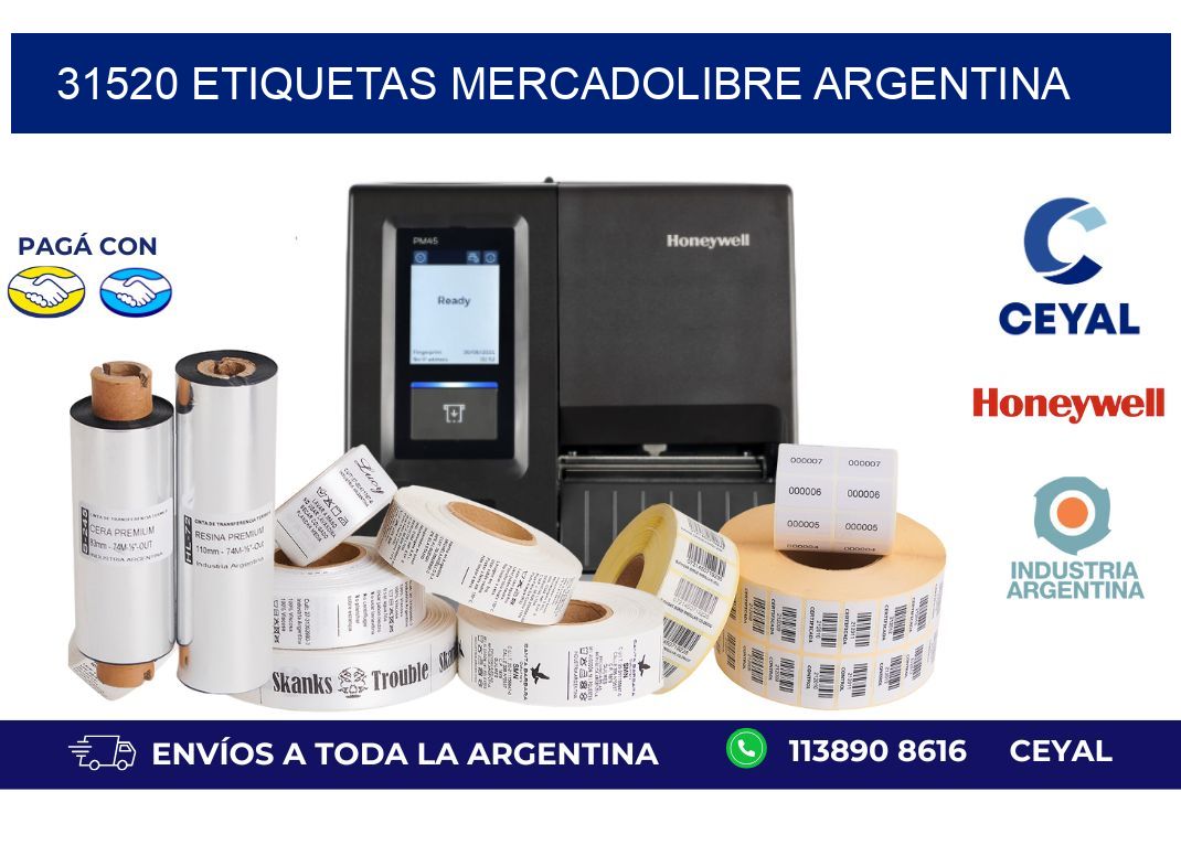 31520 ETIQUETAS MERCADOLIBRE ARGENTINA