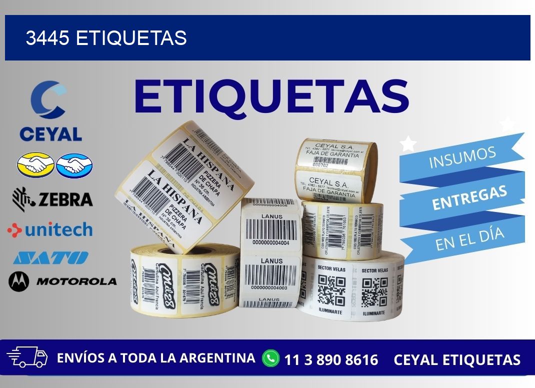 3445 ETIQUETAS