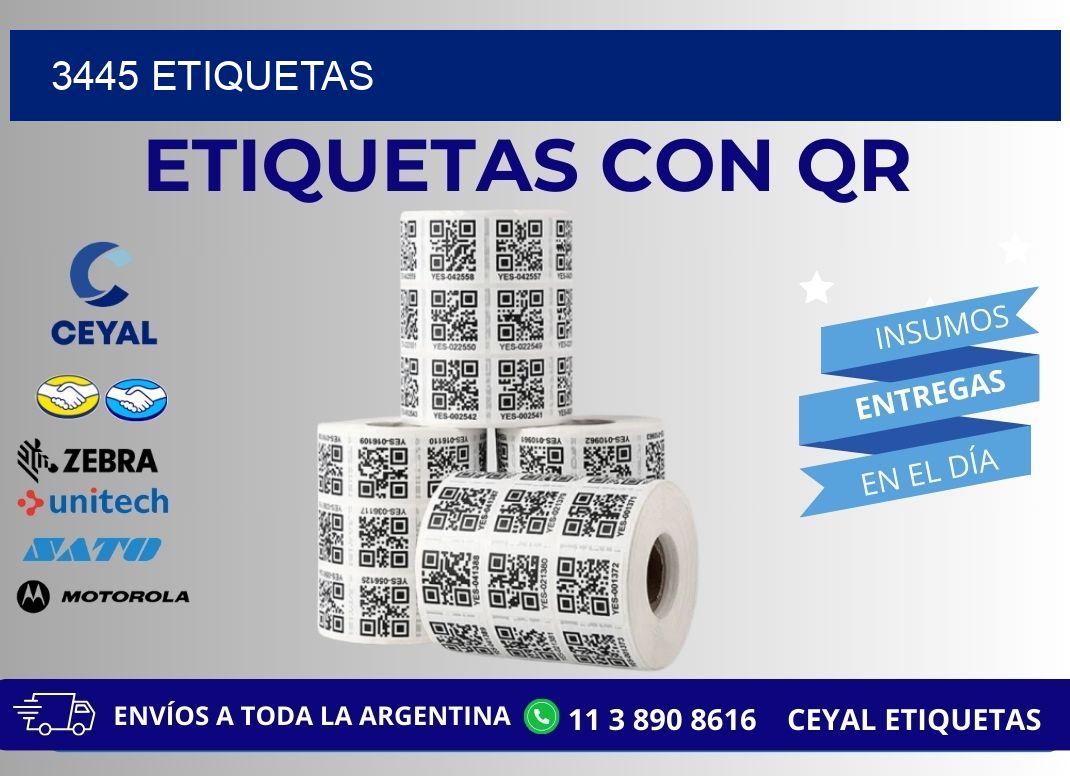 3445 ETIQUETAS