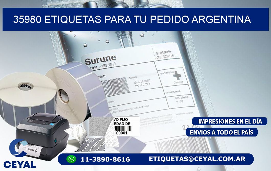35980 ETIQUETAS PARA TU PEDIDO ARGENTINA