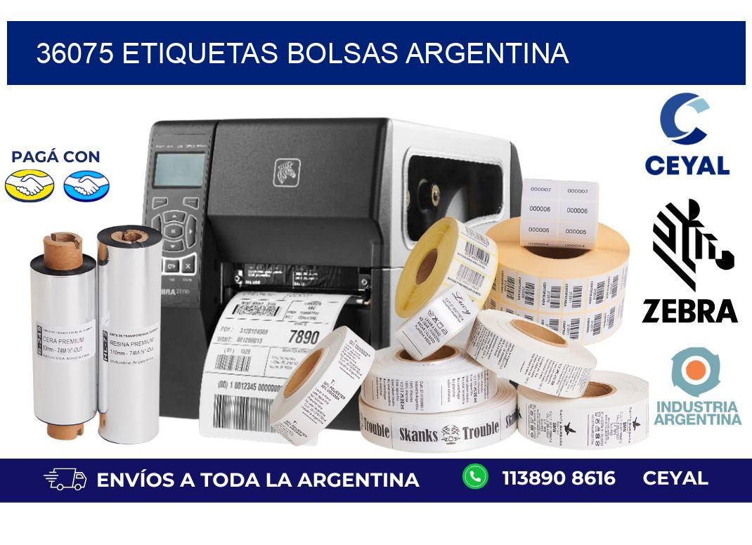 36075 ETIQUETAS BOLSAS ARGENTINA