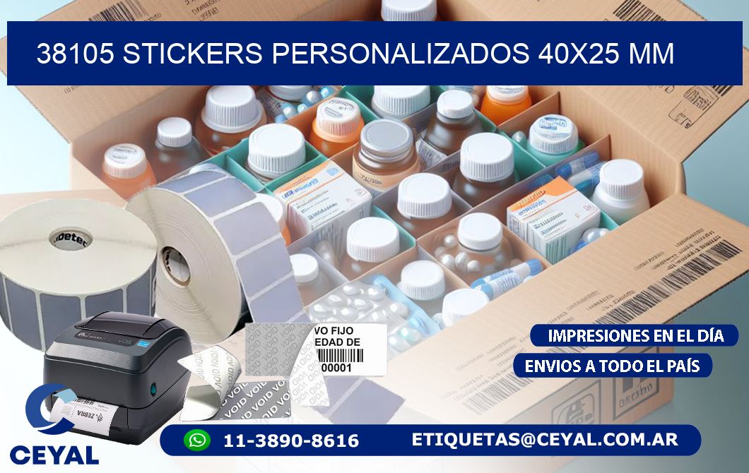 38105 STICKERS PERSONALIZADOS 40x25 mm