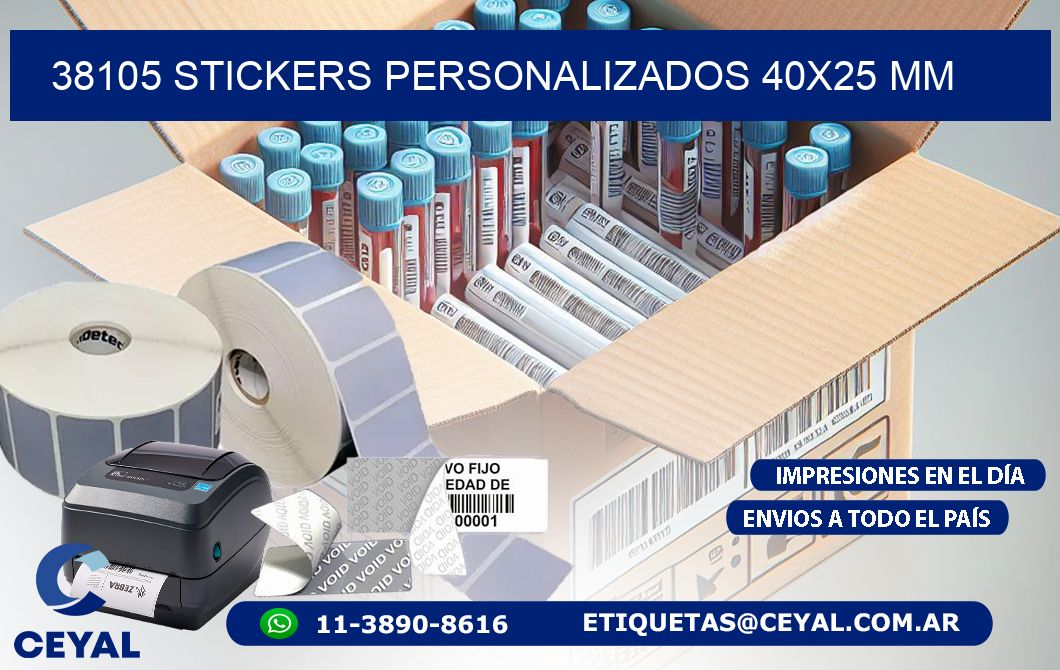 38105 STICKERS PERSONALIZADOS 40x25 mm