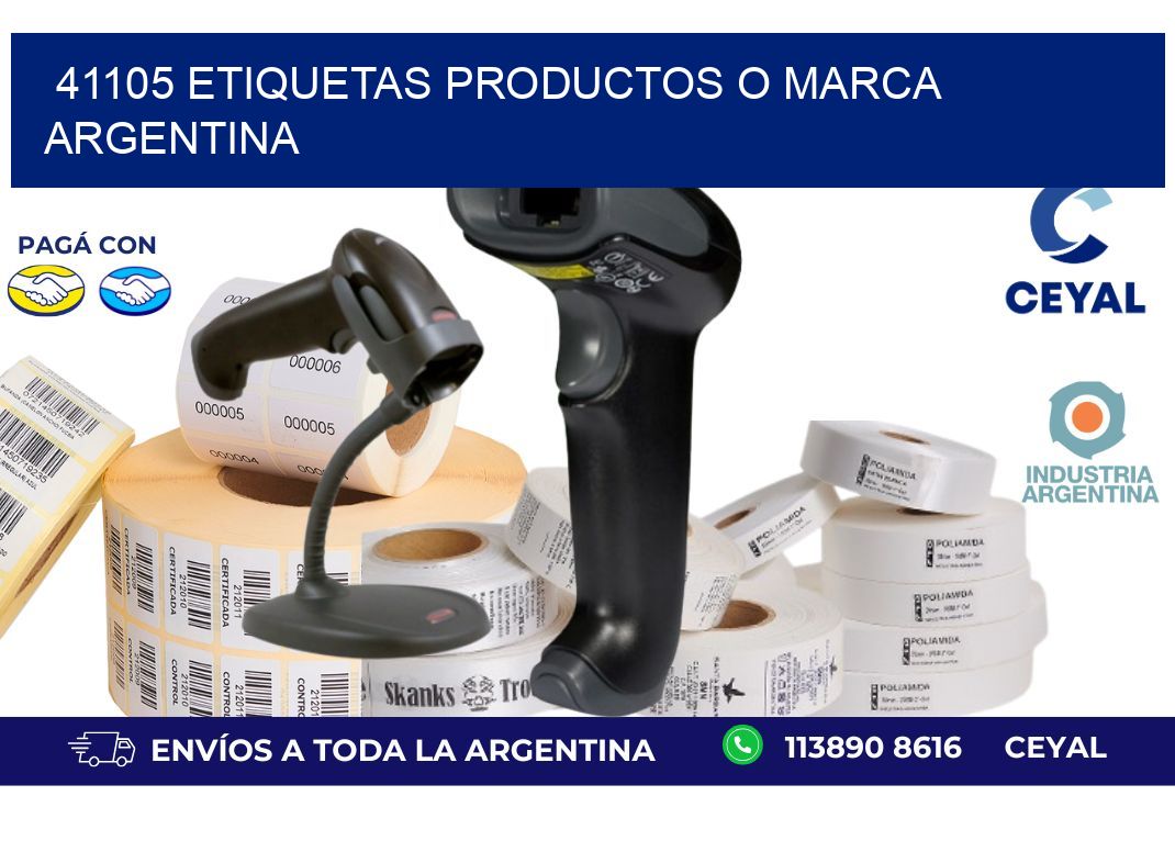 41105 ETIQUETAS PRODUCTOS O MARCA ARGENTINA