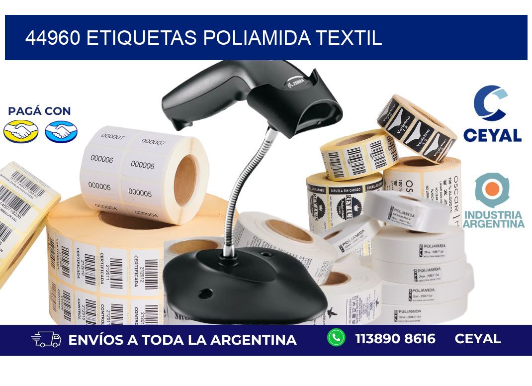 44960 ETIQUETAS POLIAMIDA TEXTIL