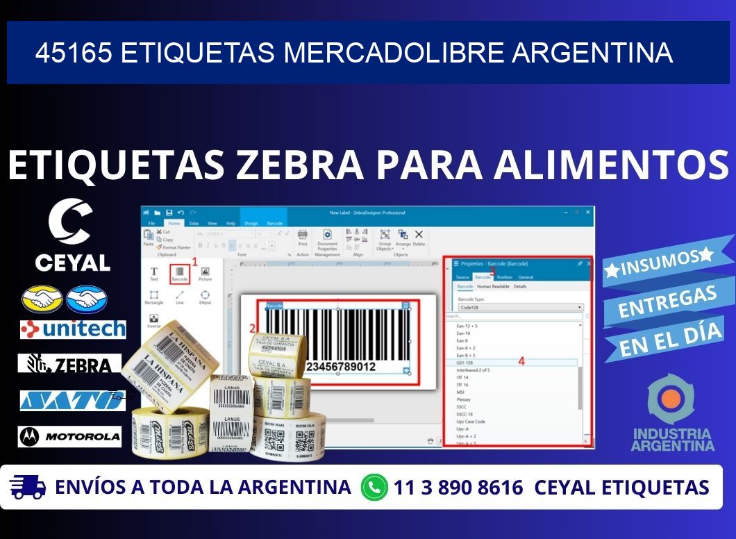 45165 ETIQUETAS MERCADOLIBRE ARGENTINA