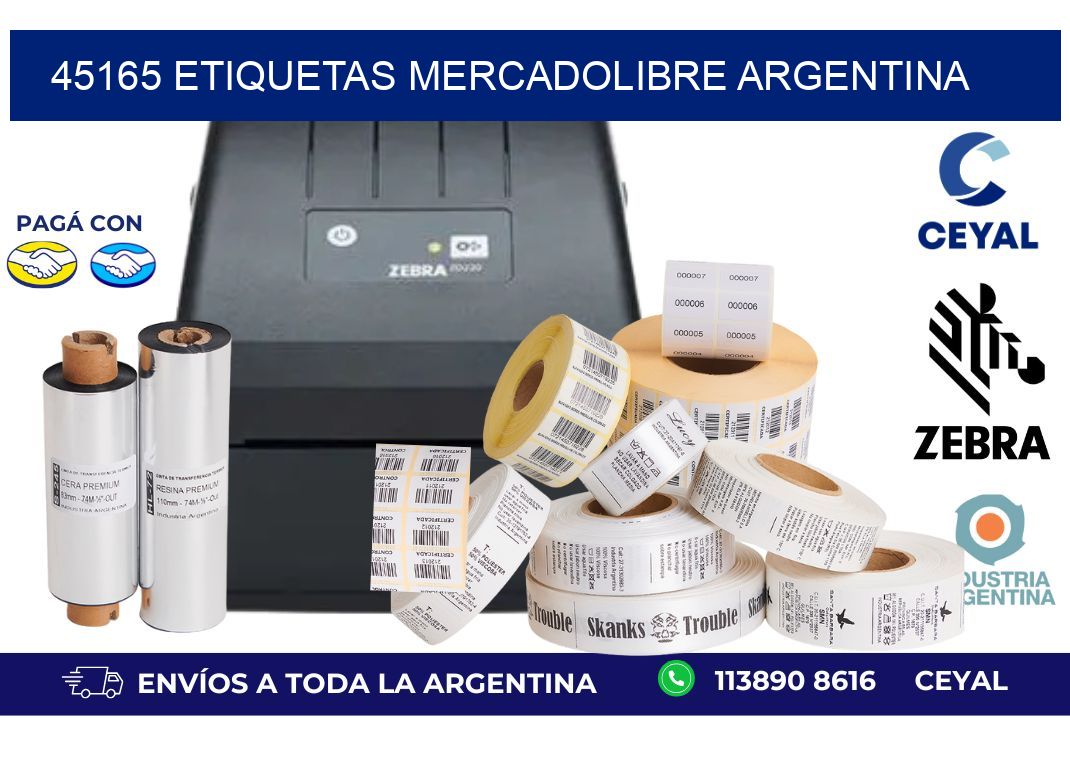 45165 ETIQUETAS MERCADOLIBRE ARGENTINA