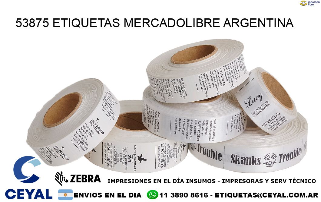 53875 ETIQUETAS MERCADOLIBRE ARGENTINA