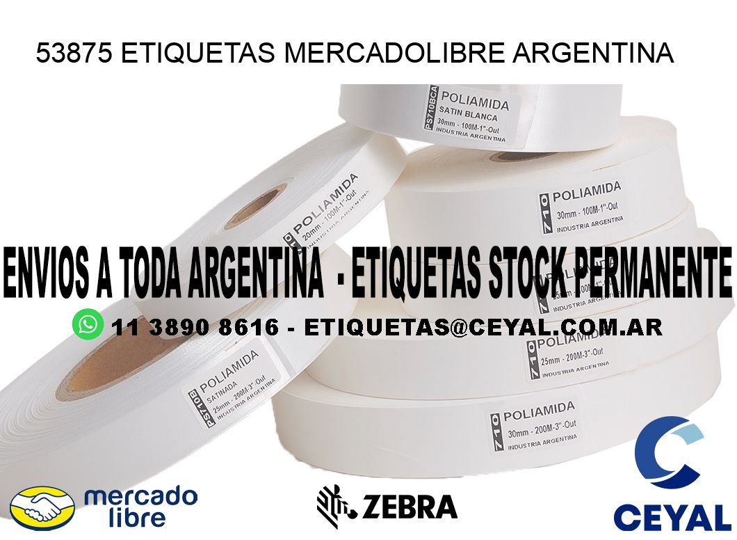 53875 ETIQUETAS MERCADOLIBRE ARGENTINA
