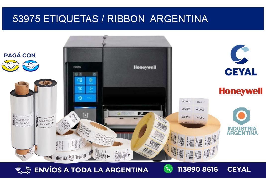 53975 ETIQUETAS / RIBBON  ARGENTINA