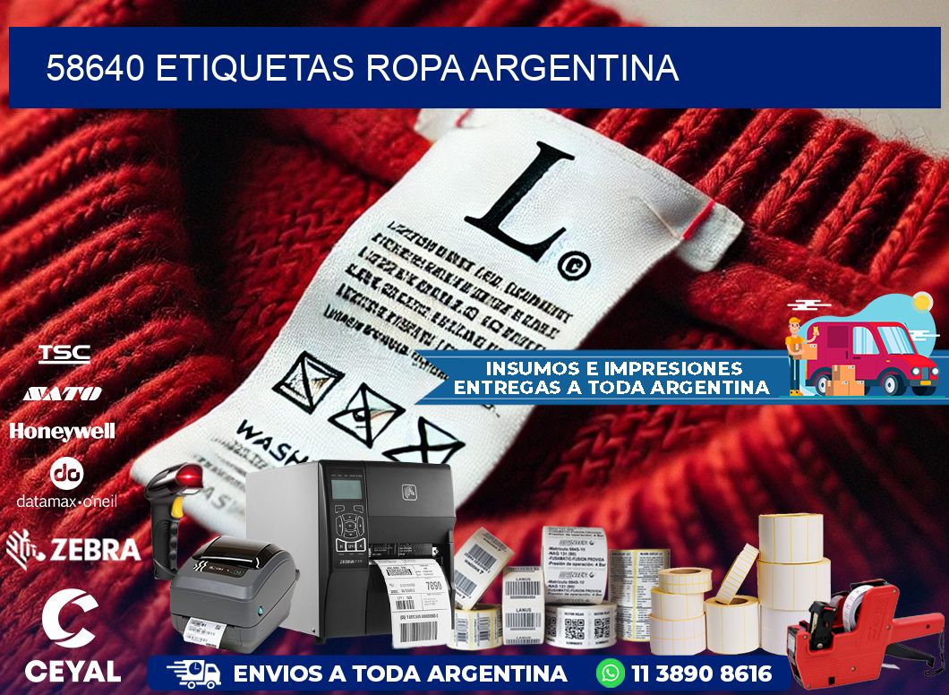 58640 ETIQUETAS ROPA ARGENTINA