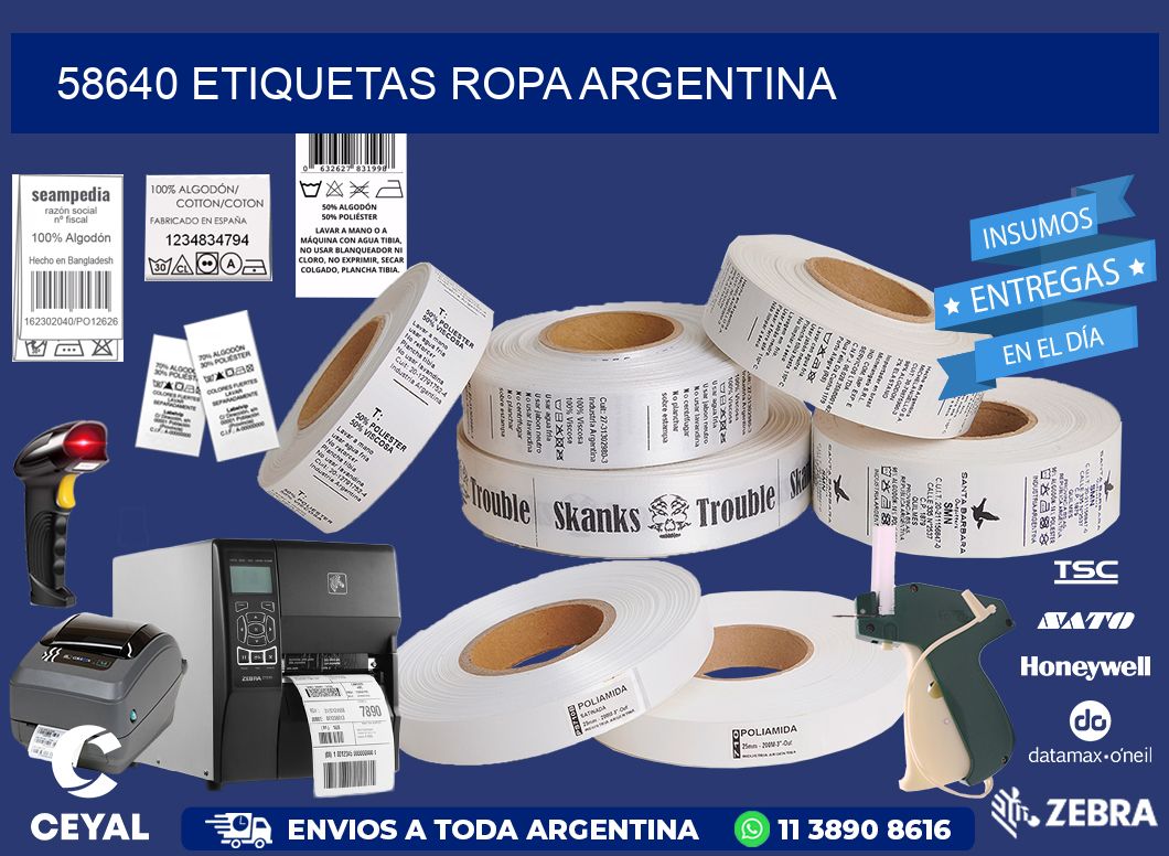 58640 ETIQUETAS ROPA ARGENTINA