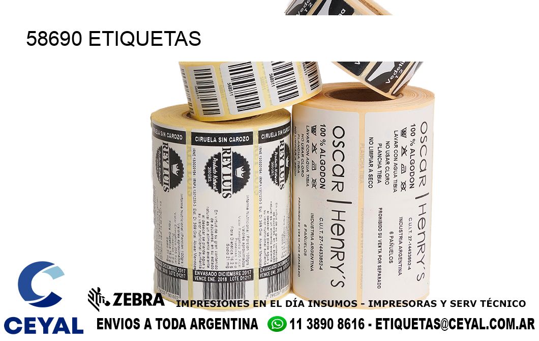58690 ETIQUETAS