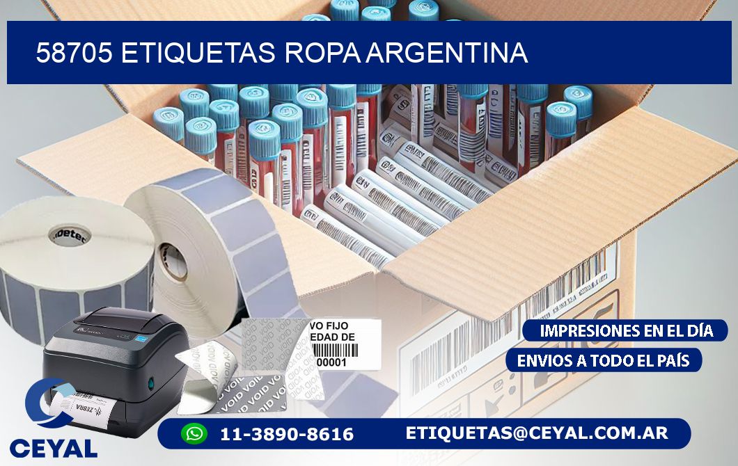 58705 ETIQUETAS ROPA ARGENTINA