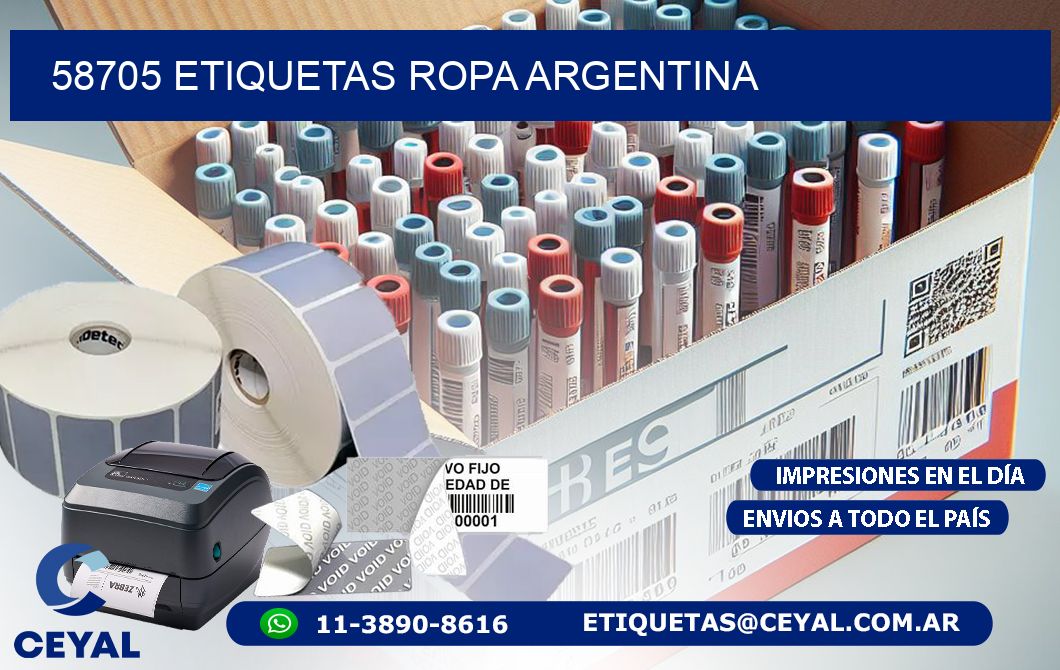 58705 ETIQUETAS ROPA ARGENTINA