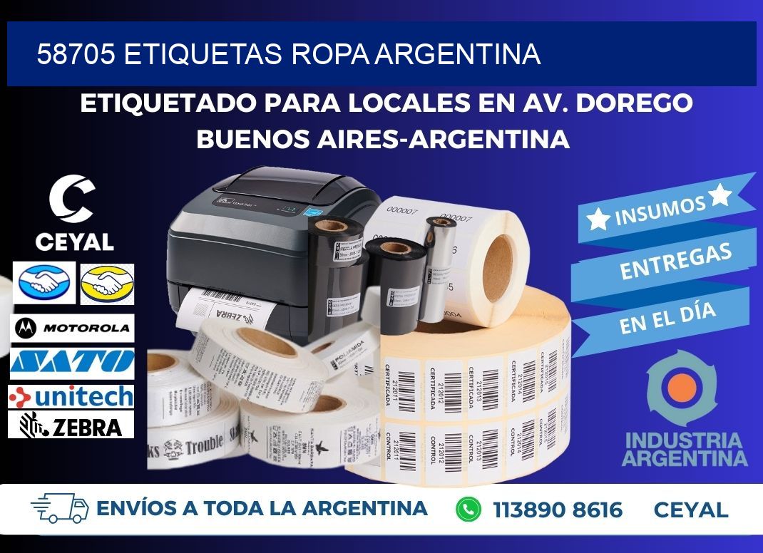 58705 ETIQUETAS ROPA ARGENTINA