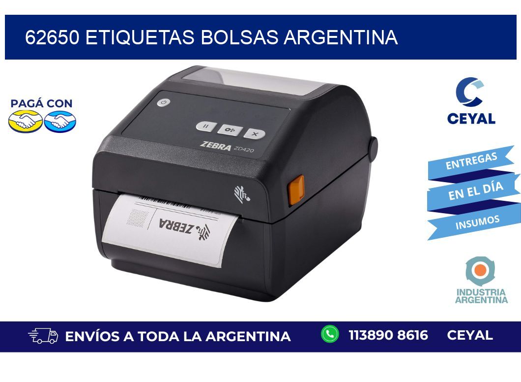 62650 ETIQUETAS BOLSAS ARGENTINA