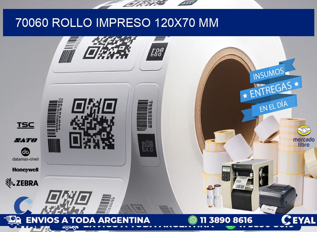 70060 ROLLO IMPRESO 120x70 mm