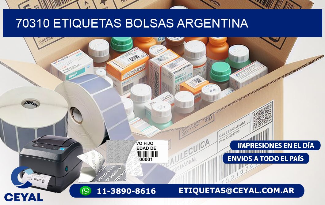 70310 ETIQUETAS BOLSAS ARGENTINA