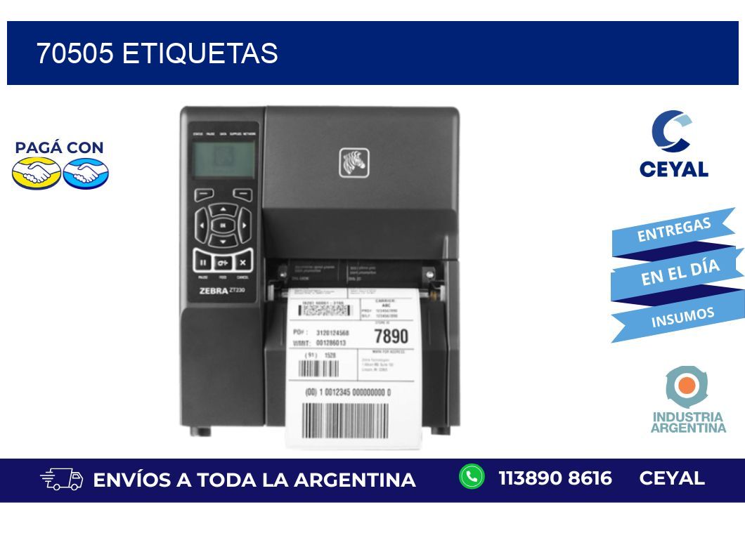 70505 ETIQUETAS