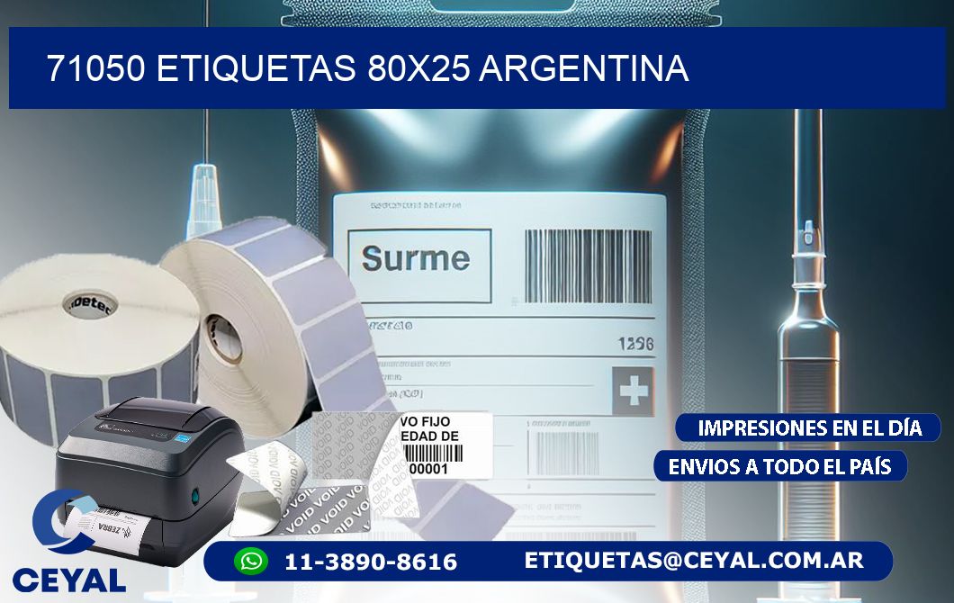 71050 ETIQUETAS 80x25 argentina
