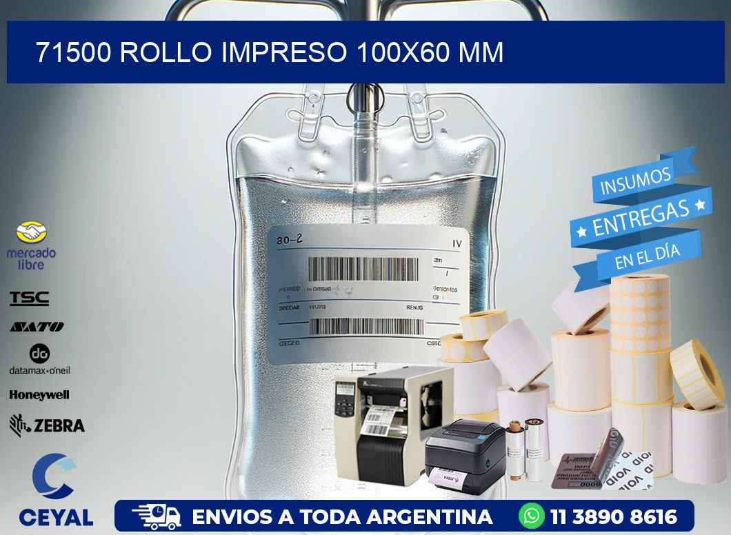 71500 ROLLO IMPRESO 100×60 mm