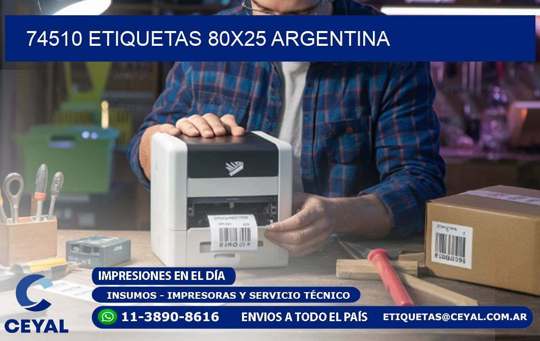 74510 ETIQUETAS 80x25 argentina