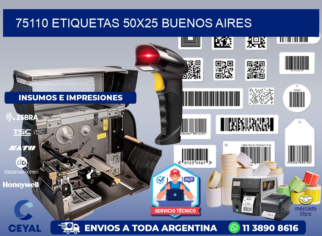75110 ETIQUETAS 50x25 buenos aires