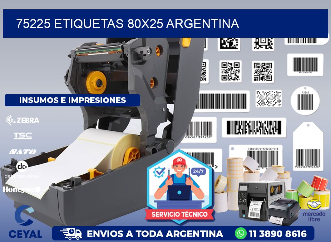 75225 ETIQUETAS 80x25 argentina
