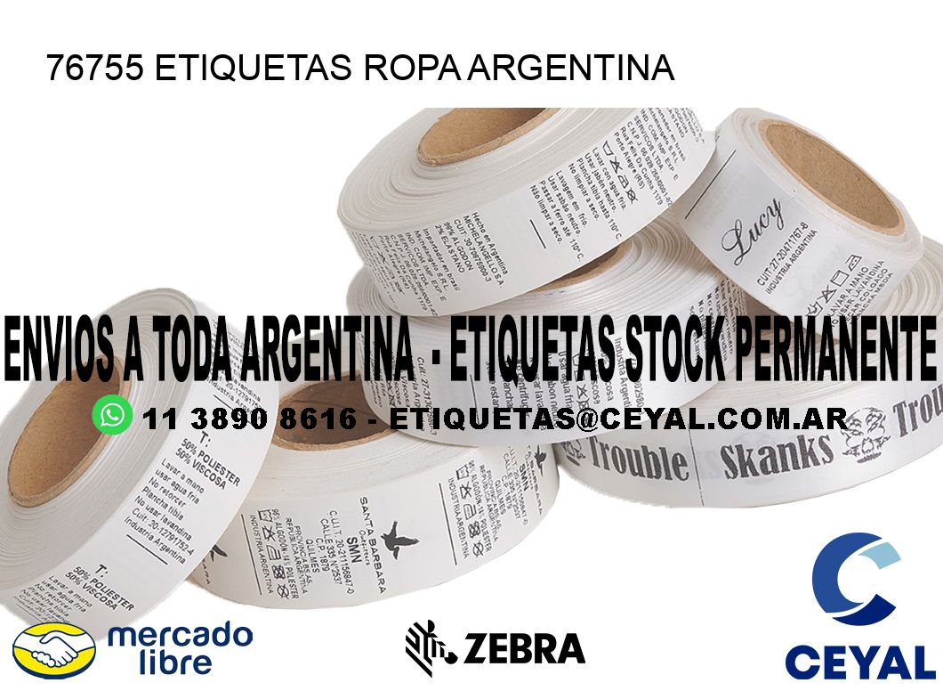 76755 ETIQUETAS ROPA ARGENTINA