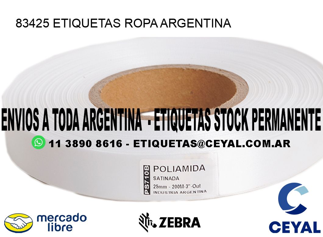 83425 ETIQUETAS ROPA ARGENTINA