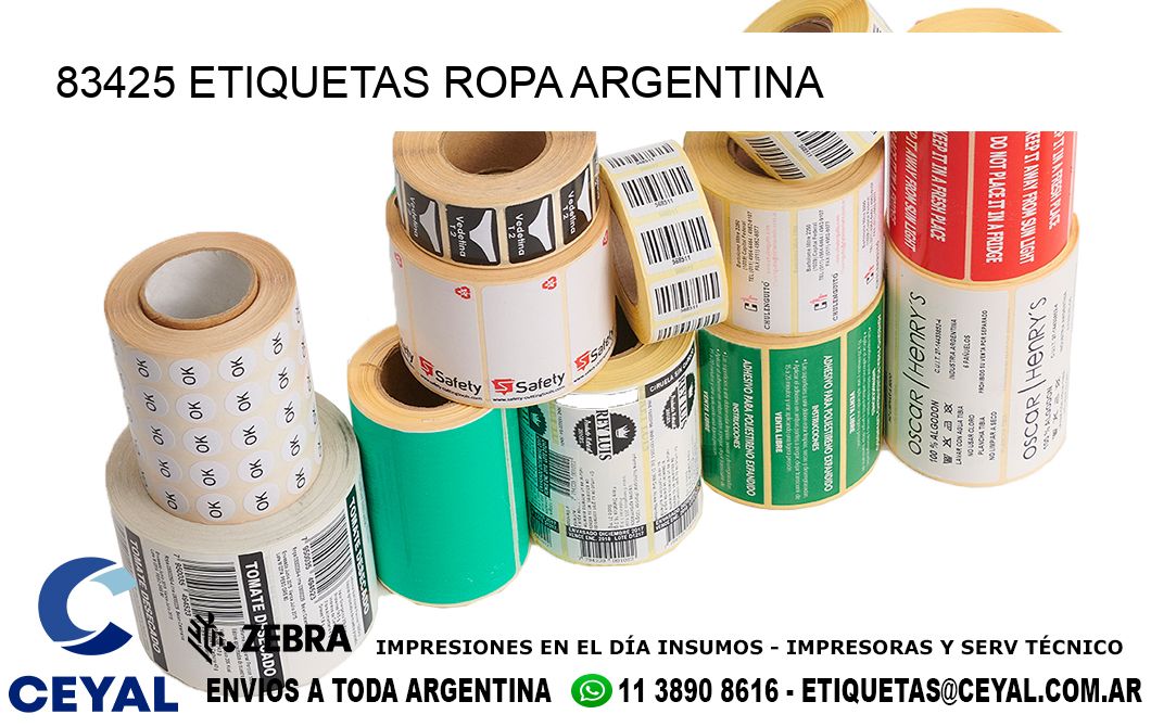 83425 ETIQUETAS ROPA ARGENTINA