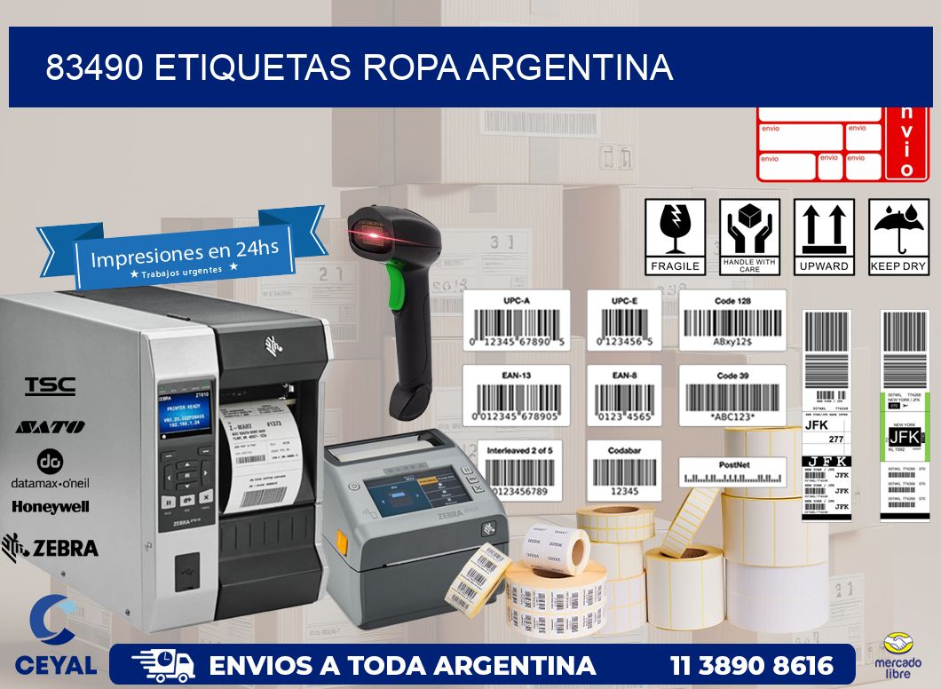 83490 ETIQUETAS ROPA ARGENTINA