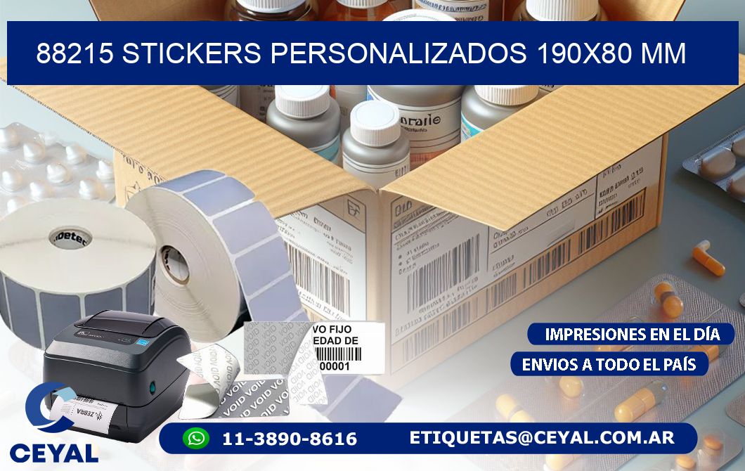 88215 STICKERS PERSONALIZADOS 190x80 mm