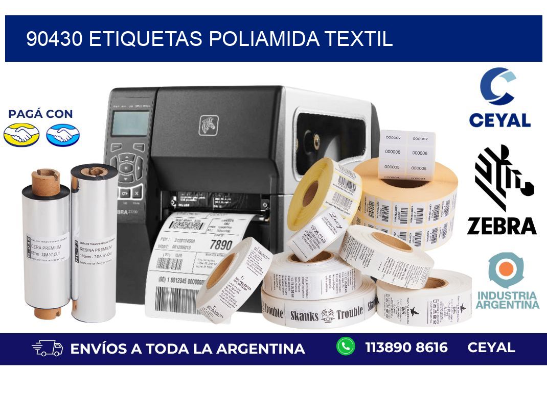 90430 ETIQUETAS POLIAMIDA TEXTIL