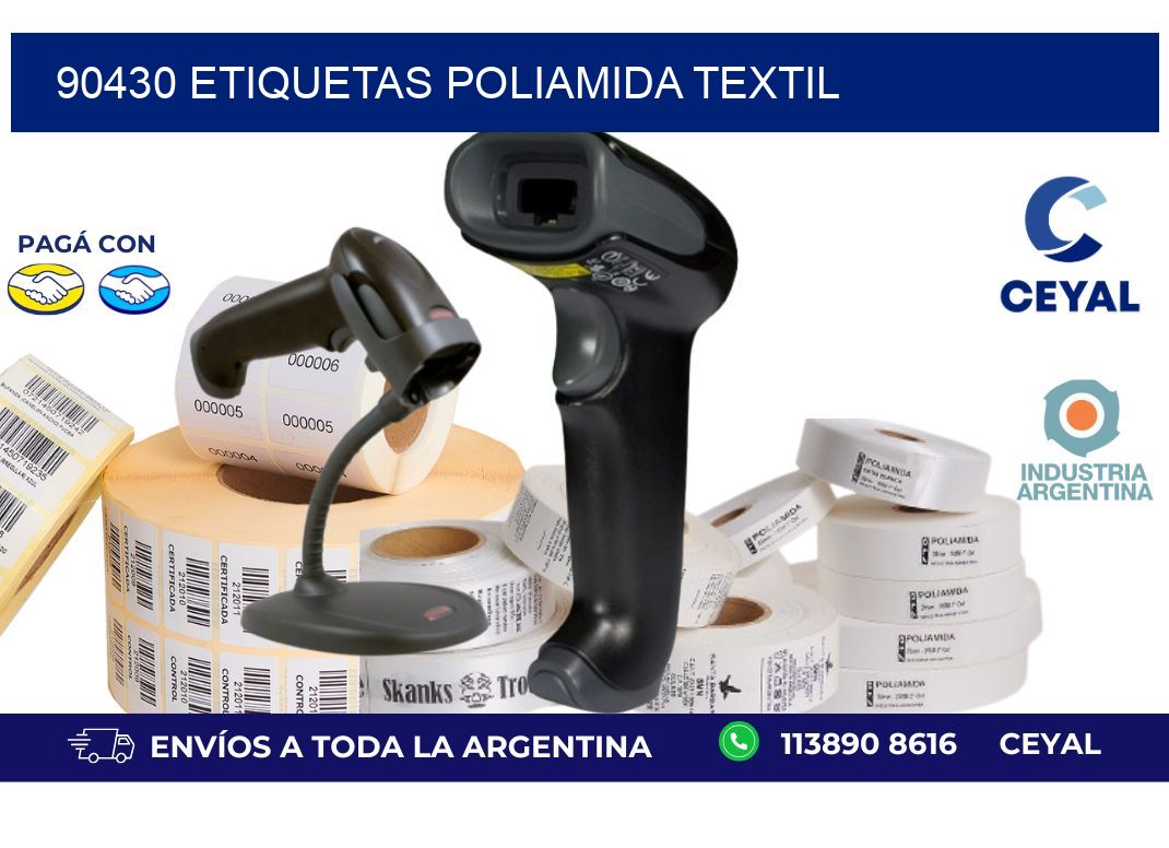90430 ETIQUETAS POLIAMIDA TEXTIL