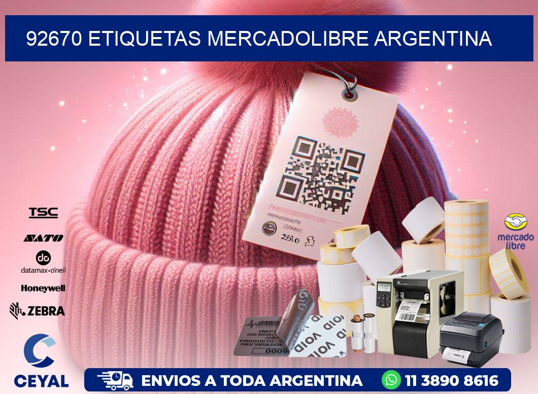 92670 ETIQUETAS MERCADOLIBRE ARGENTINA