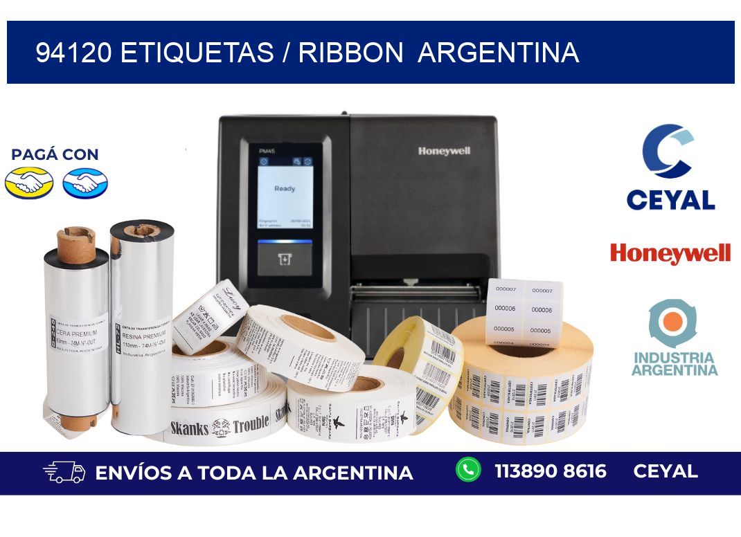 94120 ETIQUETAS / RIBBON  ARGENTINA