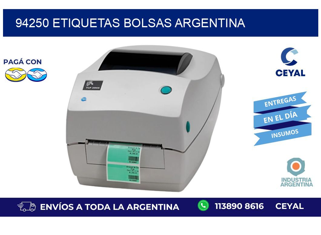 94250 ETIQUETAS BOLSAS ARGENTINA